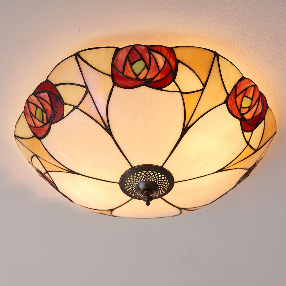Ingram Large 2-Light Flush Ceiling Light - Comet Lighting