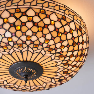 Mille Feux Large 2-Light Flush Ceiling Light - Comet Lighting