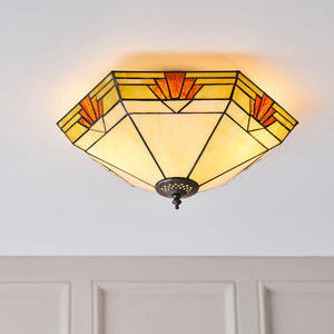 Nevada Large 2-Light Flush Ceiling Light - Comet Lighting