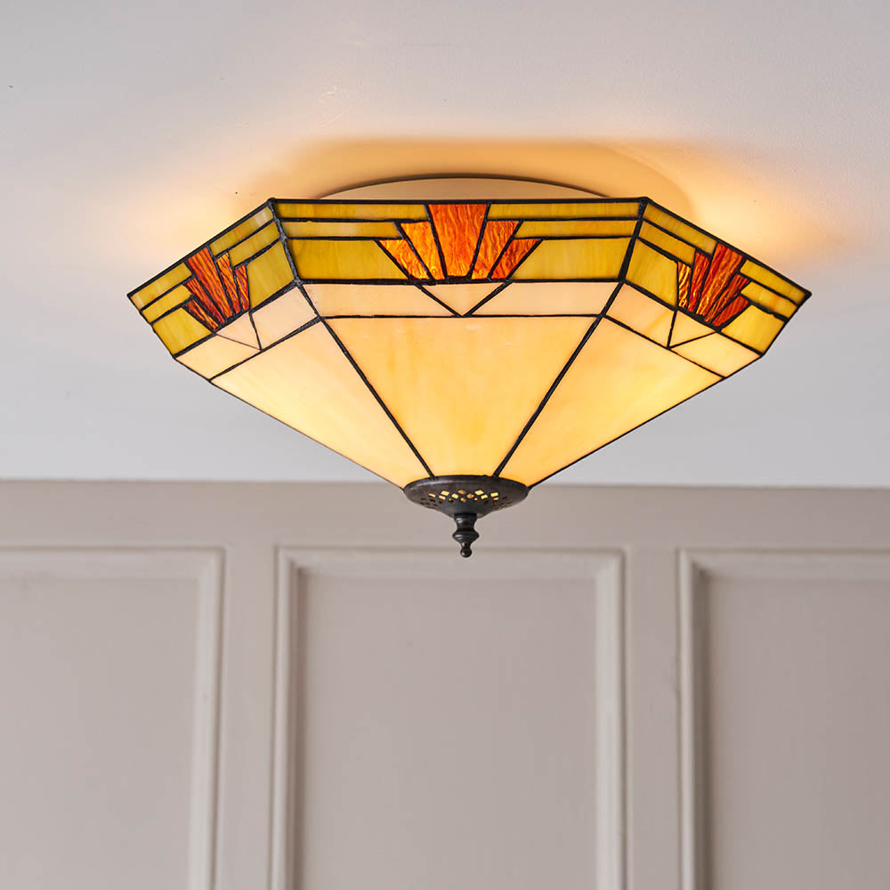 Nevada Large 2-Light Flush Ceiling Light