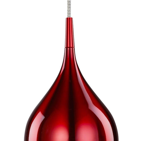 Searchlight Vibrant Pendant - Red Aluminium