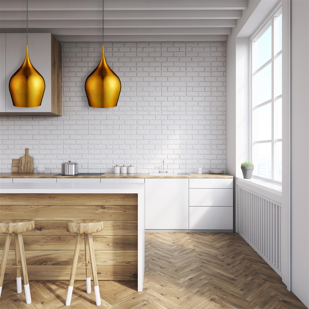 Searchlight Vibrant Large Pendant - Gold Aluminium