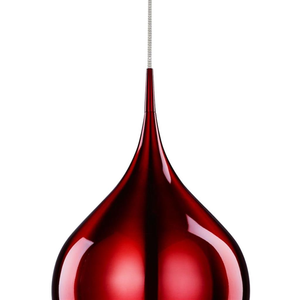 Searchlight Vibrant Large Pendant - Red Aluminium