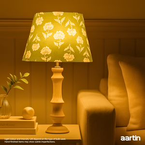 AARTIN ELIZA TABLE LAMP IN WOOD WITH WHITEWASH FINISH (BASE ONLY)