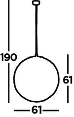 Dunsford 600mm LED Pendant Ceiling Light Chrome - Comet Lighting
