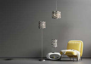 Ideford 1Lt Floor Lamp Chrome - Comet Lighting