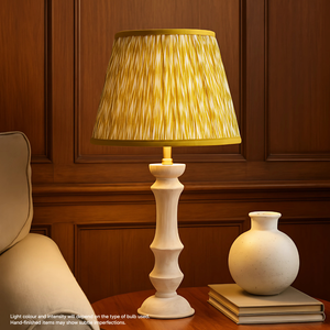 AARTIN ELIZA TABLE LAMP IN WOOD WITH WHITEWASH FINISH (BASE ONLY)