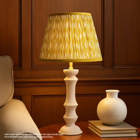 AARTIN ELIZA TABLE LAMP IN WOOD WITH WHITEWASH FINISH (BASE ONLY)