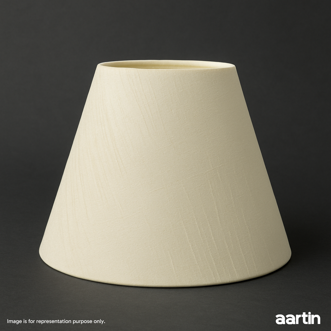 AARTIN EMPIRE ROLLED LAMPSHADE IN IVORY SILK