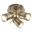 Searchlight 3 Light Bathroom Spot Plate Brass
