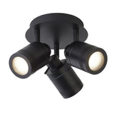 Searchlight Samson 3Lt Round Bathroom Spotlight- Black Metal, IP44