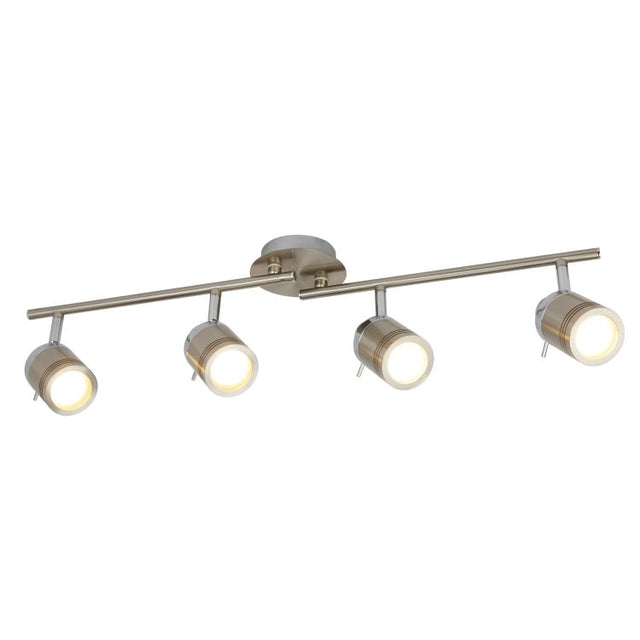 Searchlight 4 Light Bathroom Split-Bar Silver
