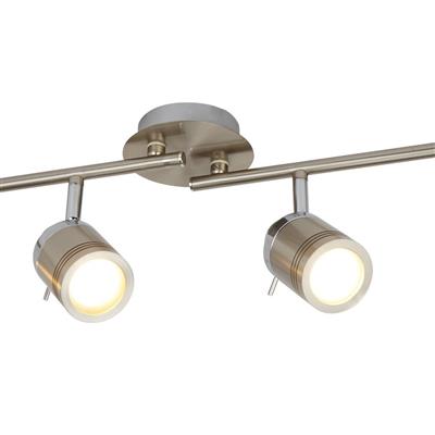 Searchlight 4 Light Bathroom Split-Bar Silver