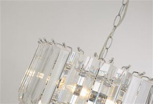 Searchlight Sigma Chrome 4 Light Fitting Crystal - Comet Lighting