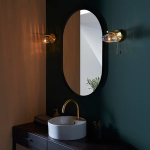 Yarqon Wall Light Brushed Gold w/ Ribbed Glass - Comet Lighting