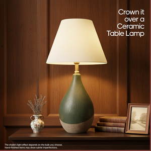 AARTIN EMPIRE ROLLED LAMPSHADE IN IVORY SILK