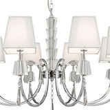 Portico 8Lt Pendant - Chrome Metal, Acrylic & String Shades - Comet Lighting