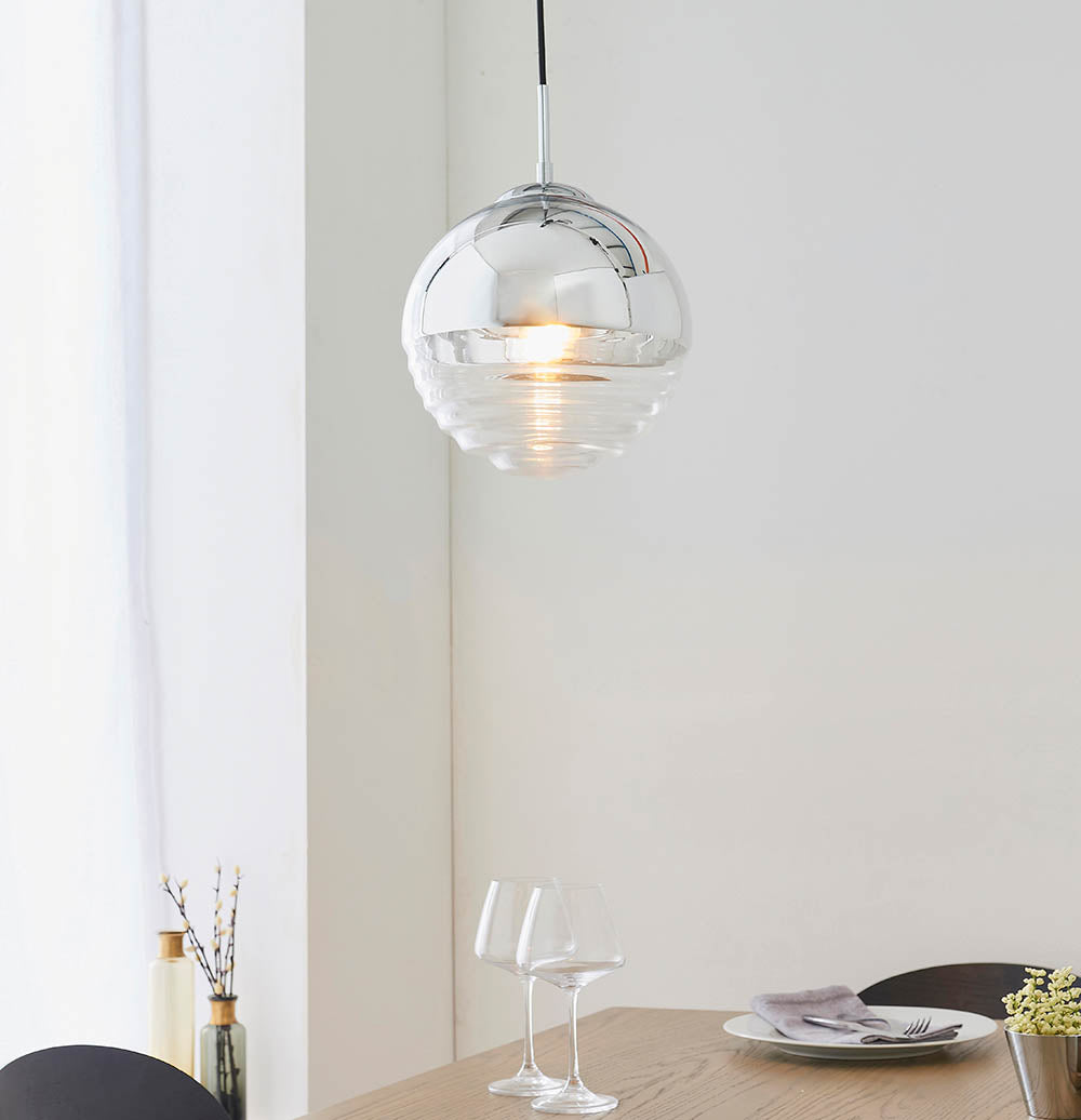 Paloma Pendant Ceiling Light Chrome