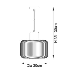 Nicola 1-Light Pendant Ceiling Light A - Comet Lighting
