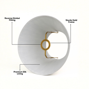 AARTIN Tessa Wood Table Lamp With Golden Circuit Lampshade