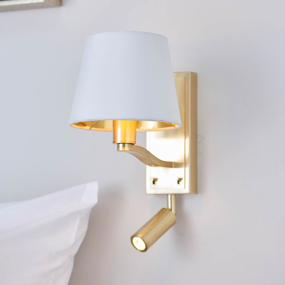 Harvey 1-Light Wall Light & Spotlight Gold - Comet Lighting