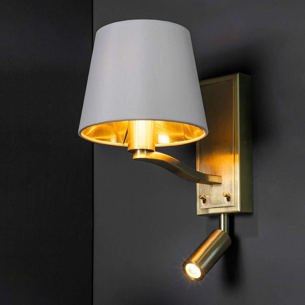 Harvey 1-Light Wall Light & Spotlight Gold - Comet Lighting