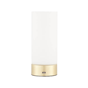Dara Table Lamp USB Brushed Brass - Comet Lighting