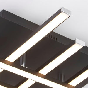 Malborough 6Lt LED Flush Ceiling Light Black - Comet Lighting