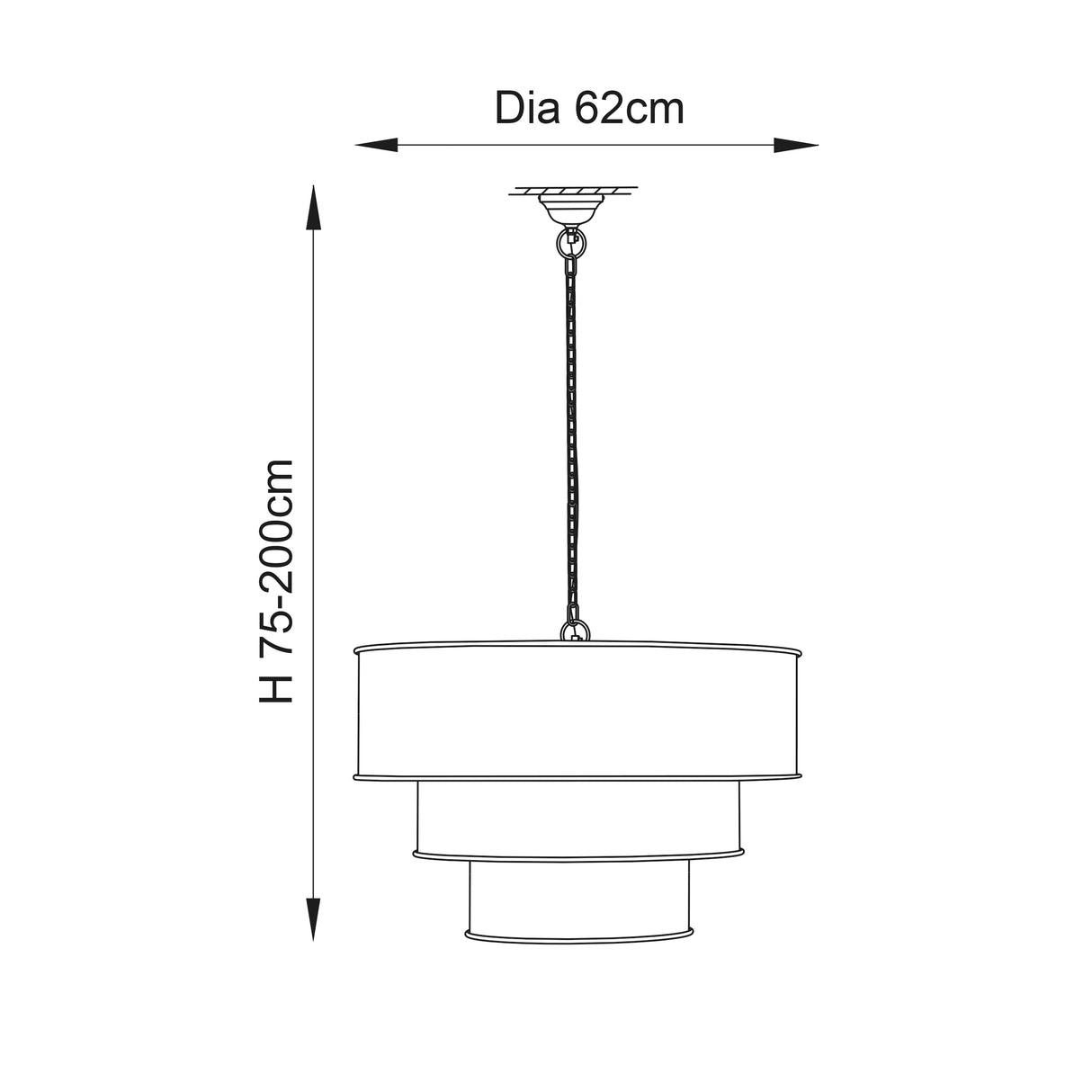 Morad 1-Light Tiered Pendant Ceiling Light Aged Brass - Comet Lighting