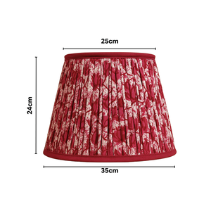 AARTIN 35 CM Crimson Blooms Cotton Lampshade - Straight Empire ( Shade Only )