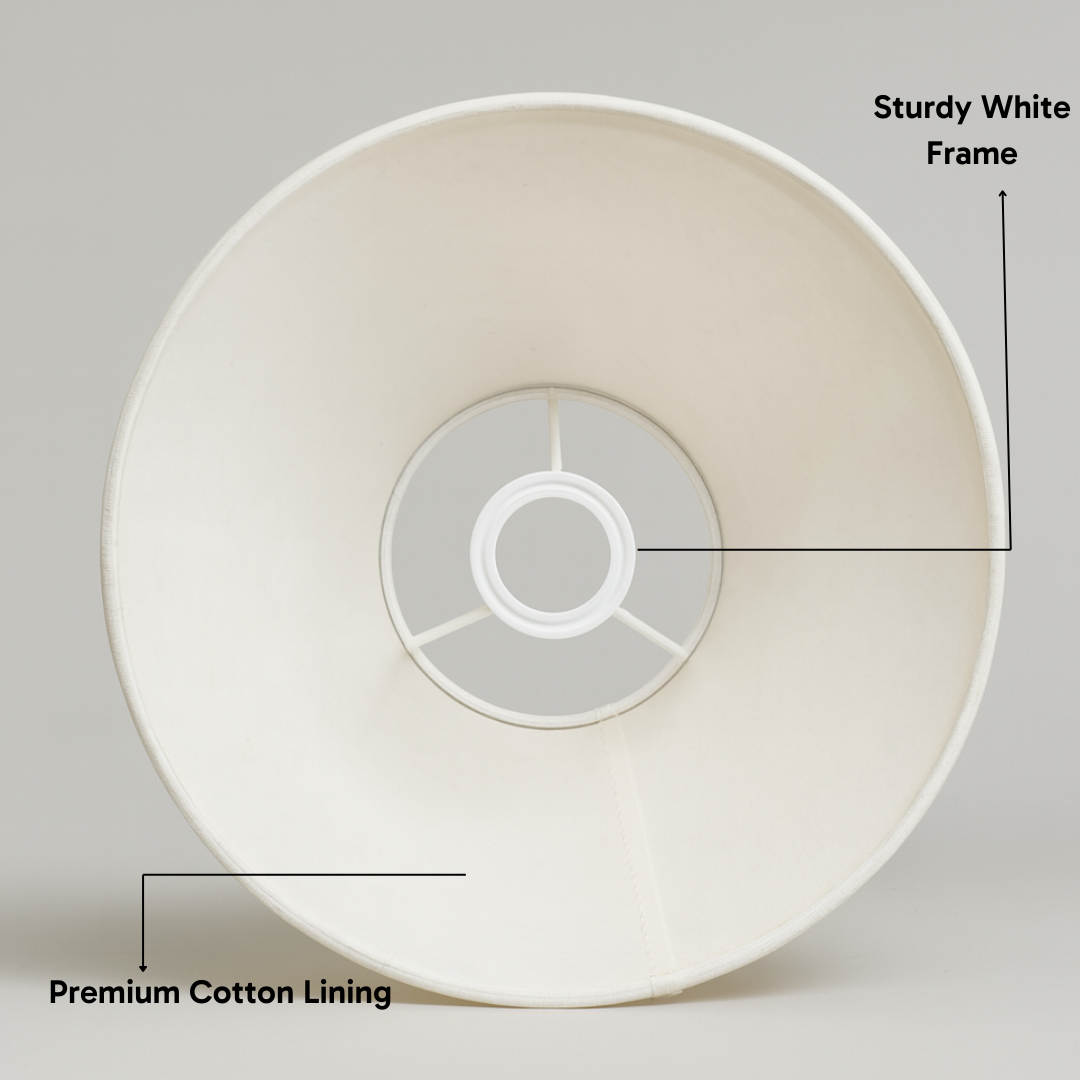 AARTIN EMPIRE ROLLED LAMPSHADE IN IVORY SILK