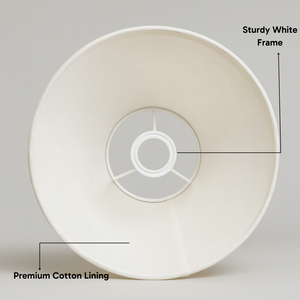 AARTIN EMPIRE ROLLED LAMPSHADE IN IVORY SILK