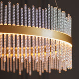 Ribble LED Pendant Ceiling Light Brushed Gold Plated Finish & Clear Glass