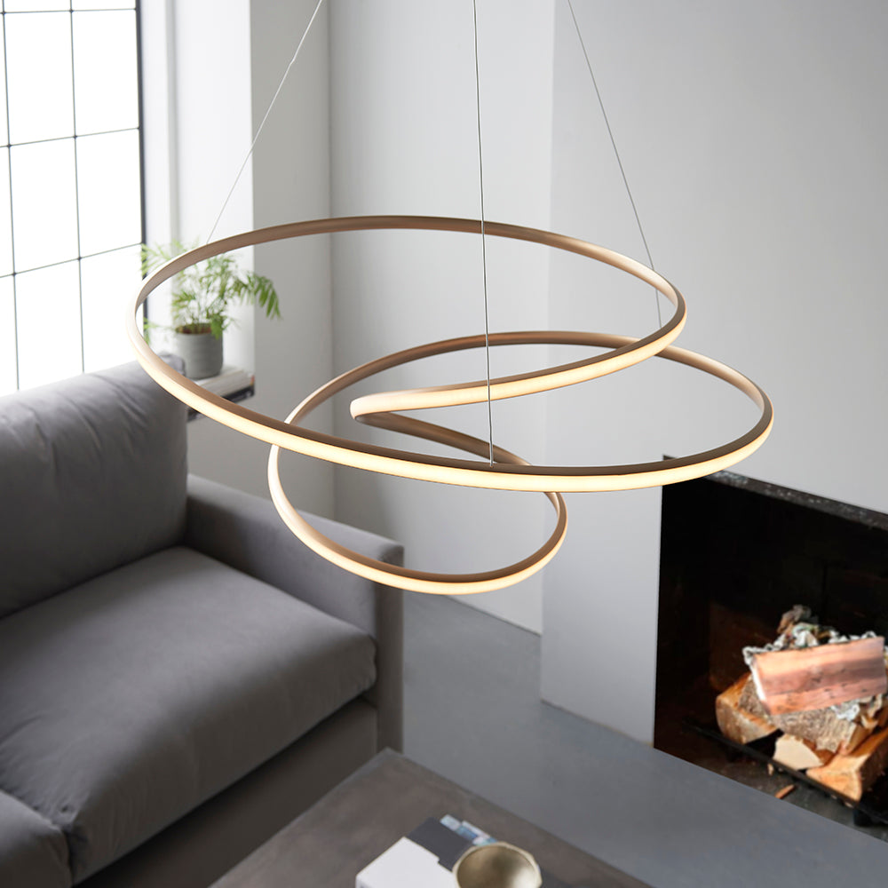 Erne Large LED Pendant Ceiling Light Gold