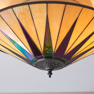 Dark Star Large 2-Light Flush Ceiling Light - Comet Lighting