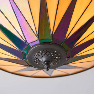 Dark Star Large 2-Light Flush Ceiling Light - Comet Lighting
