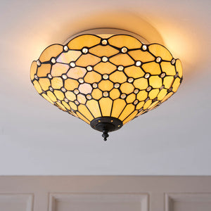 Pearl Medium 2-Light Flush Ceiling Light - Comet Lighting