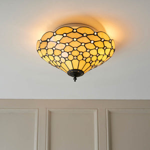 Pearl Medium 2-Light Flush Ceiling Light - Comet Lighting