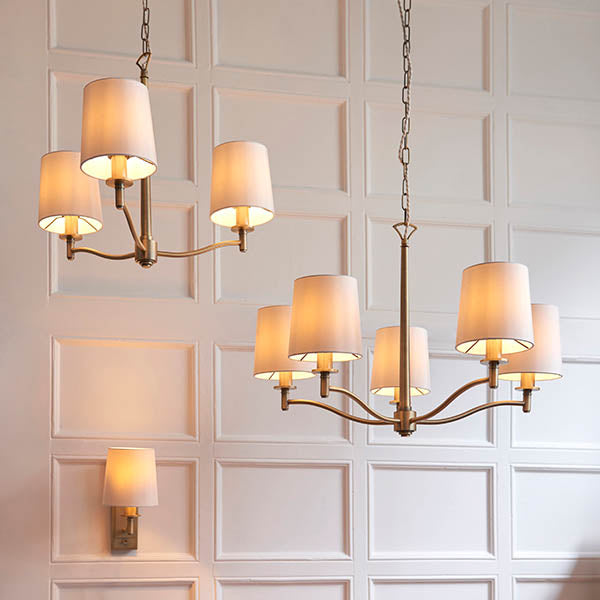 Ortona 5-Light Pendant Ceiling Light Antique Brass