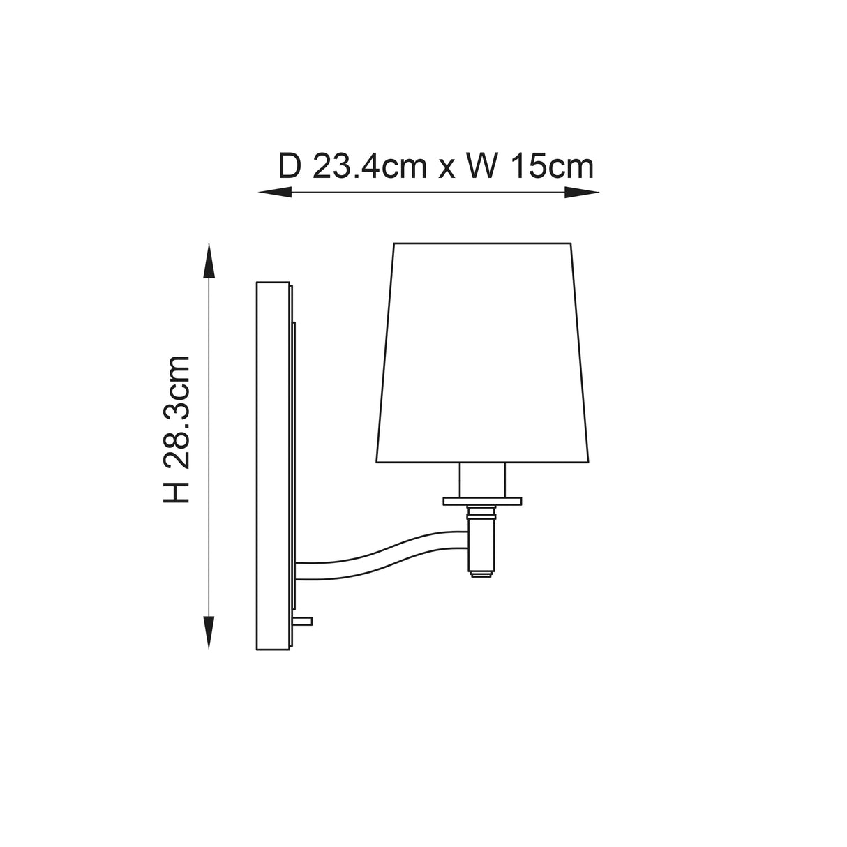 Ortona 1-Light Wall Light - Comet Lighting