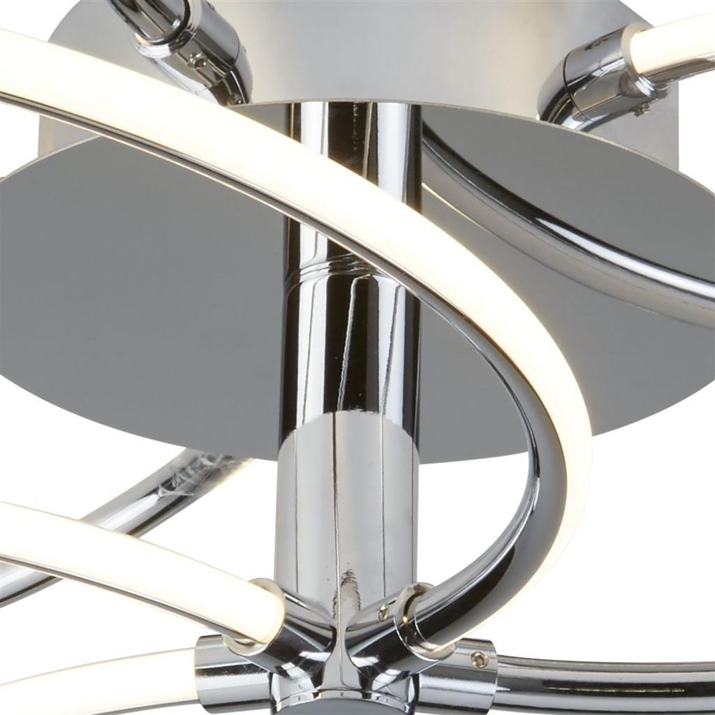 Bardot 5Lt Flush - Chrome Metal & Opal Acrylic - Comet Lighting