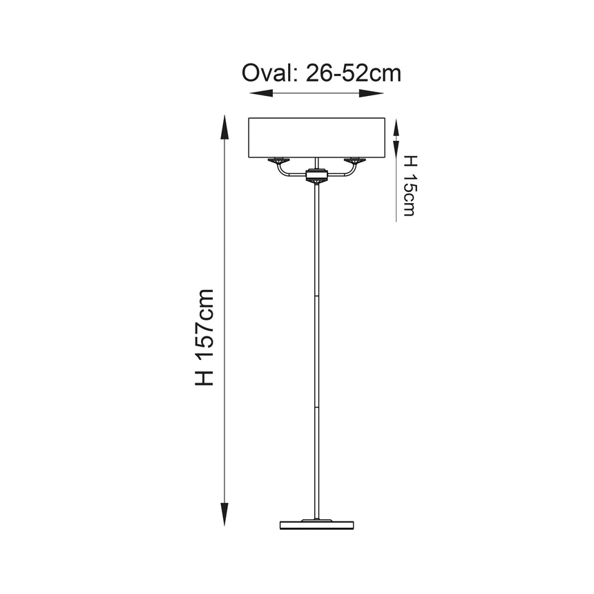 Nixon 2-Light Floor Lamp Brass