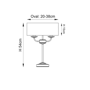 Nixon 2-Light Table Lamp Brass - Comet Lighting