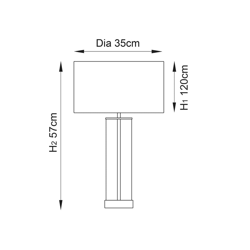 Lessina Touch Table Lamp Nickel