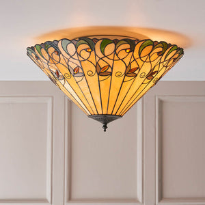 Jamelia Large 2-Light Flush Ceiling Light - Comet Lighting