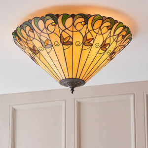 Jamelia Large 2-Light Flush Ceiling Light - Comet Lighting