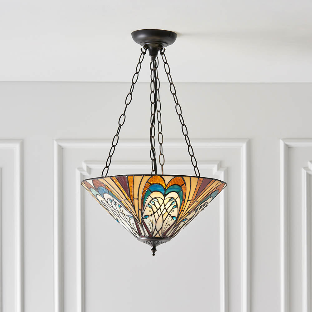 Hector Medium Inverted 3-Light Pendant Ceiling Light - Comet Lighting