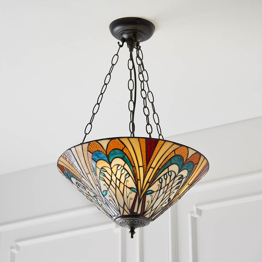 Hector Medium Inverted 3-Light Pendant Ceiling Light - Comet Lighting
