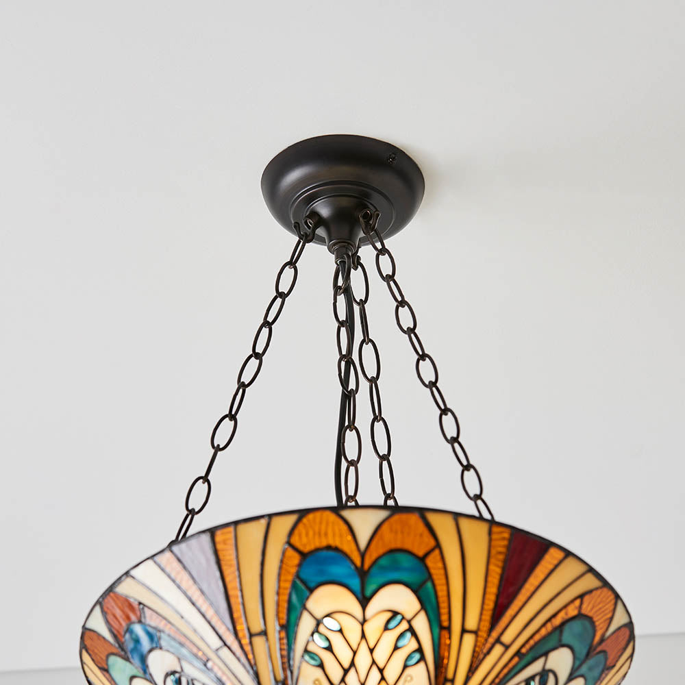Hector Medium Inverted 3-Light Pendant Ceiling Light - Comet Lighting