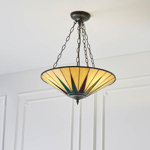 Dark Star Large Inverted 3-Light Pendant Ceiling Light - Comet Lighting
